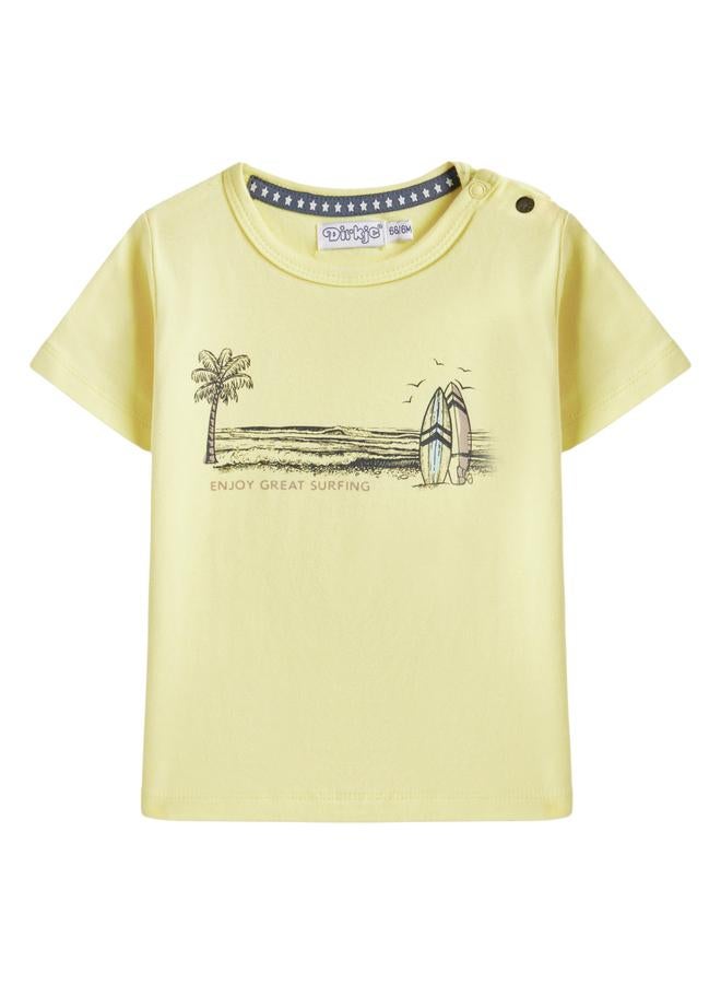 Dirkje Boys Graphic Cotton T-Shirt And Shorts Set - Image 2